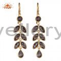 Leaf Designer 925 Silver Gold Plated Earrings Jewelry Wholesale