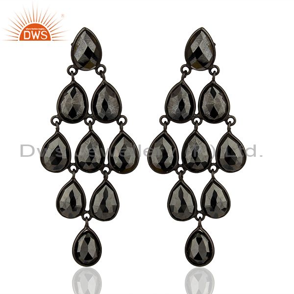 Black Rhodium Plated 925 Silver Customized Earrings Manufacturers