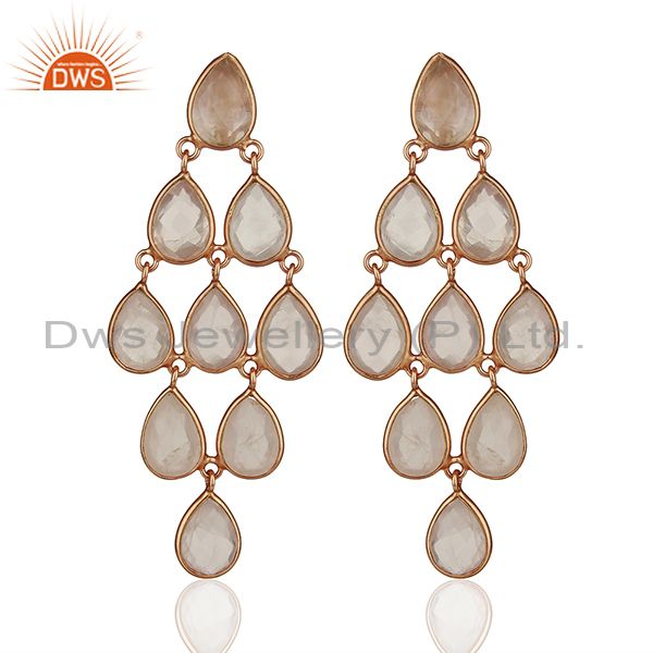 Rose Gold Plated Handmade 925 Silver Gemstone Earrings Manufacturers