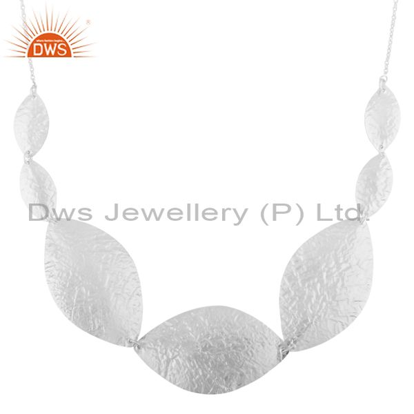 Handmade sterling silver modern design necklace jewelry