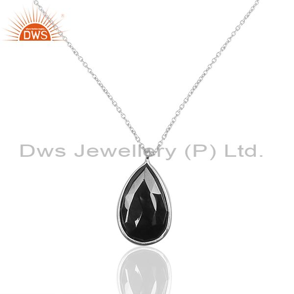 Hematite gemstone 925 sterling silver chain pendant manufacturers