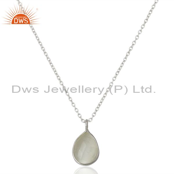 White moonstone sterling fine silver pendant jewelry manufacturer
