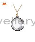 79 cm chain 10 mm round crystal pendent