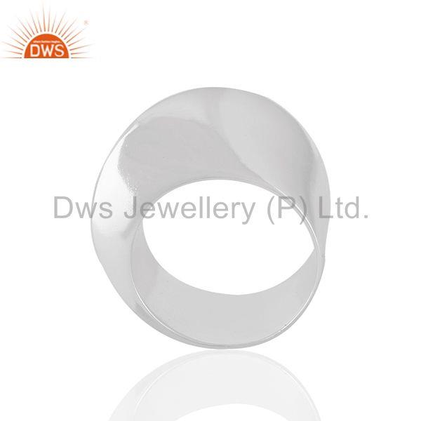 Solid 925 Sterling Silver Unisex Customized Cocktail Ring Manufacturer