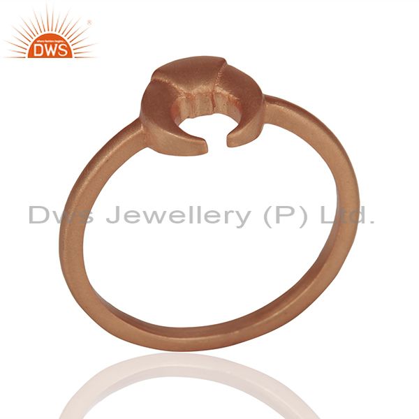 Rose Gold Plated 925 Silver Charm Rings Manufacturer of Jewelry