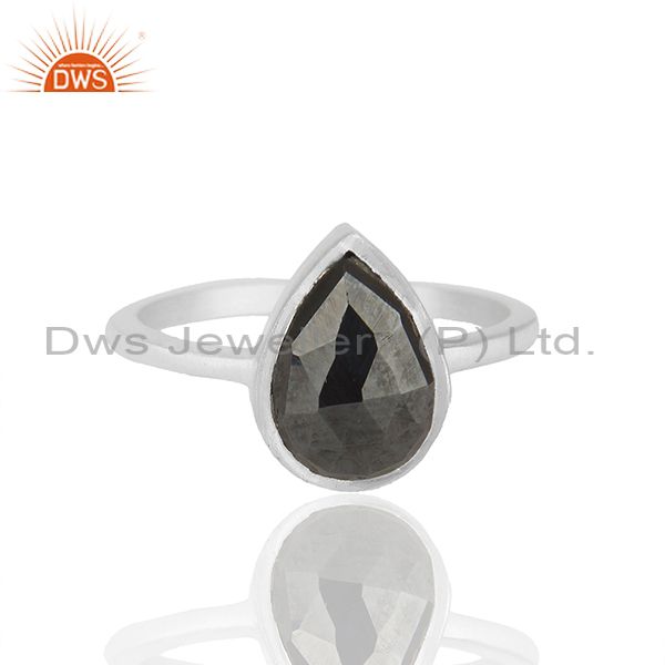 Hematite Gemstone 92.5 Sterling Silver Customized Ring Manufacturers