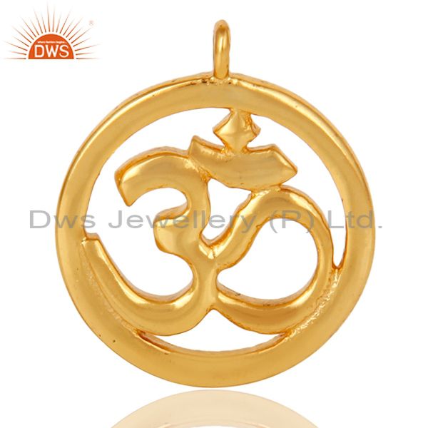 18k gold plated om charm jewelry assesories finding spirictual charm