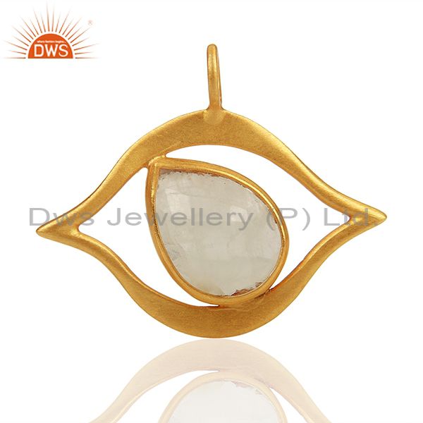 Customized 925 silver gold plated moonstone findings manufacturer
