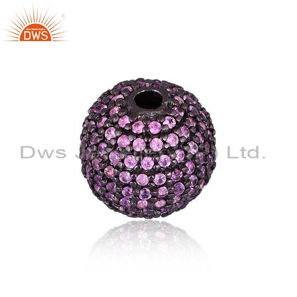 18k gold plated 925 sterling silver pink sapphire gemstones pendant
