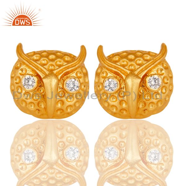 Customized Design Gold Plated Fashion Brass Stud Earrings Manufacturer