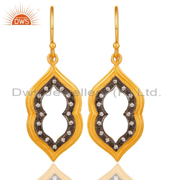 Handmade Gold Plated Brass Fashion Gemstone Earrings Manufacturers