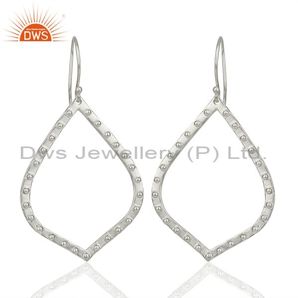 Silver Plated Brass Handmade Dangle Earrings Jewelry Manufacturer