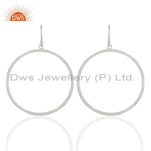 Round Brass Silver Plated Handmade Earrings Jewelry Manufacturers