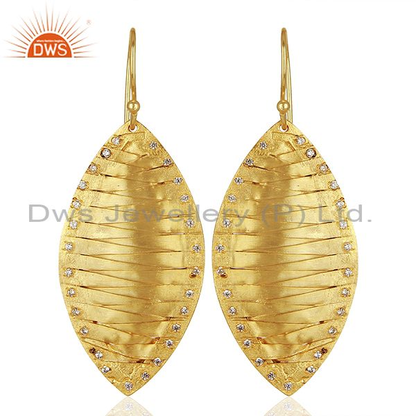 Hancrafted Brass Gold Plated Dangle Fashion Earrings Manufacturers