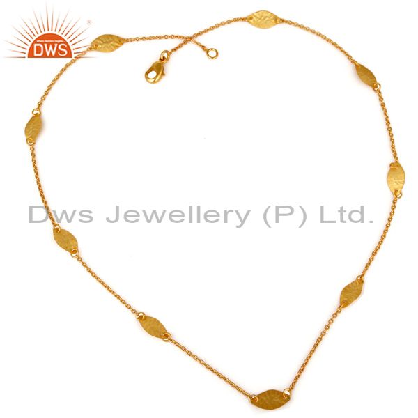 18k gold plated handmade brass necklace traditional jewellery with high quality