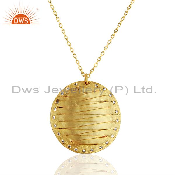 Handmade brass gold plated fashion pendant jewelry manufacturers