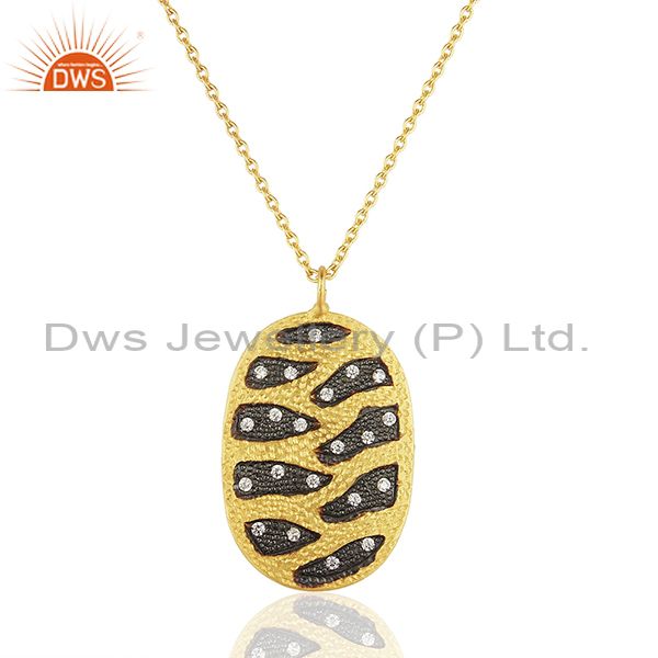 Handcrafted brass gold plated fashion chain pendant wholesale