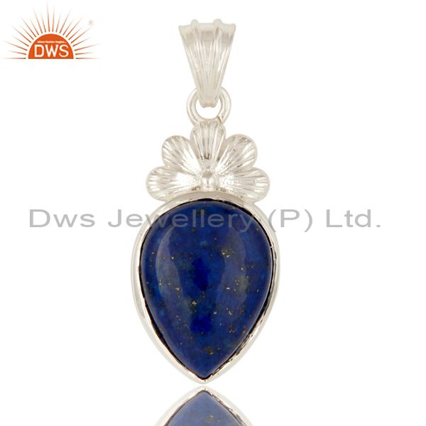 Handmade 925 sterling silver lapis lazuli gemstone designer pendant