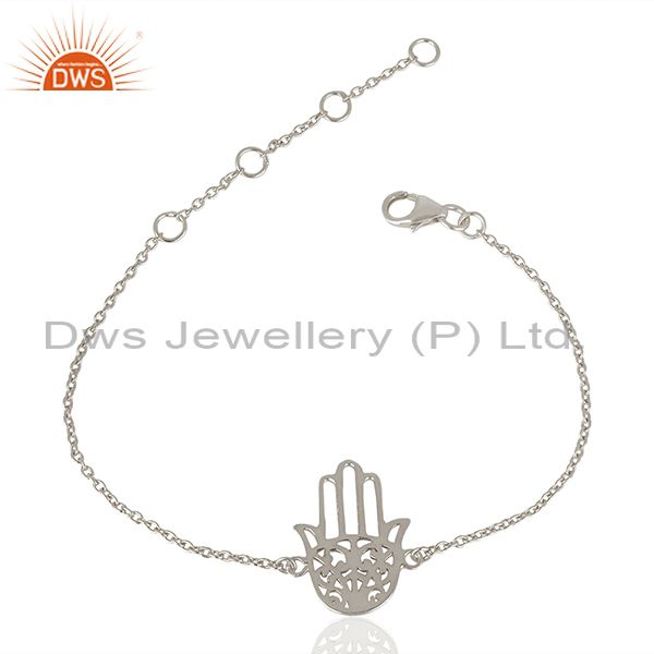 Hamsa jewelry 925 sterling silver hand chain bracelet
