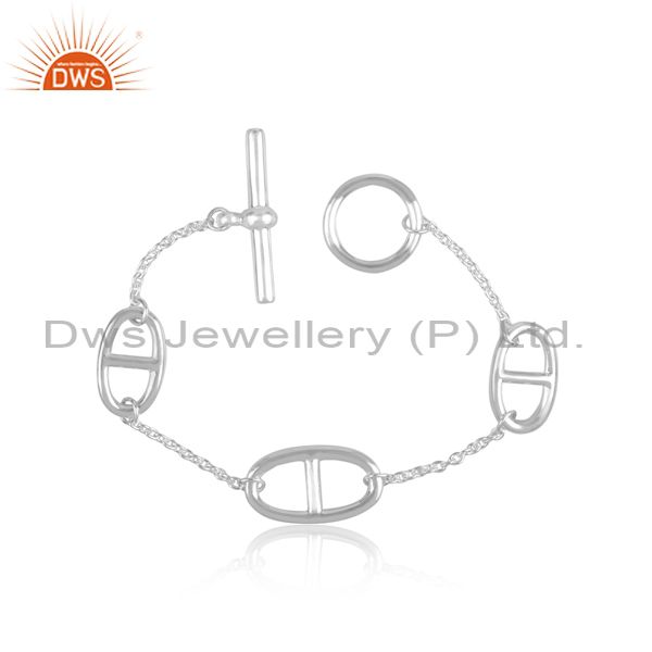 Farandole chain link 925 sterling silver wholesale bracelet jewelry