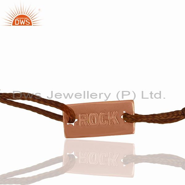 Rose gold plated 925 silver customized adjustable bracelet suppliers