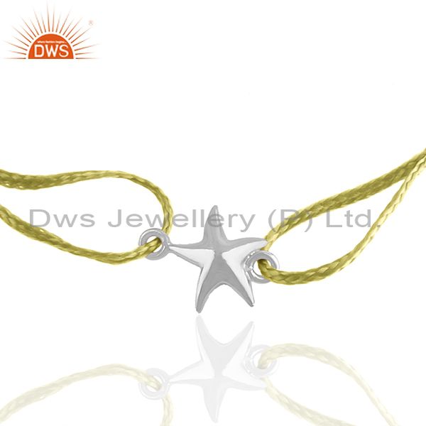 White rhodium plated 925 silve star charm bracelet manufacturer
