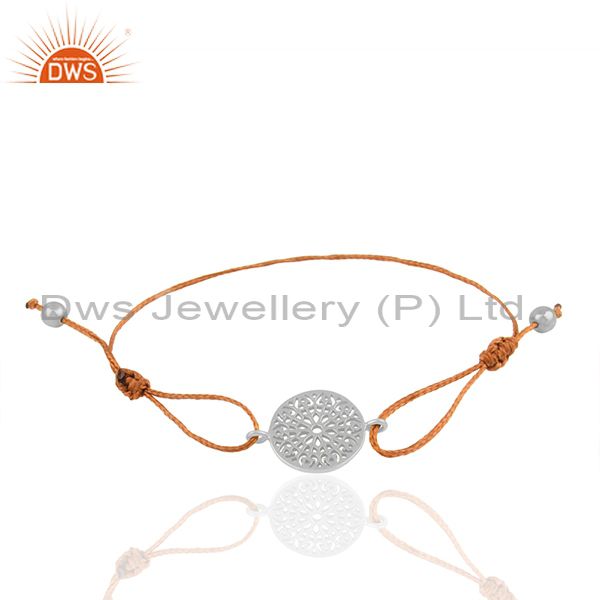 Designer white plain sterling silver charm bracelet manufacturer india