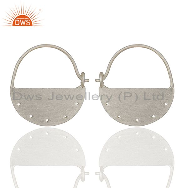 Solid Plain 925 Sterling Silver Handmade Earrings Jewelry Wholesale