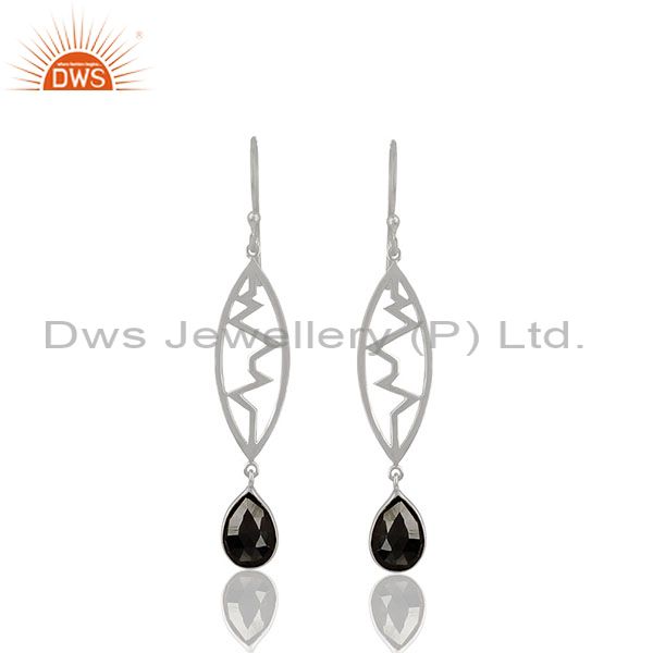 Hematite Heartbeat Collection Sterling Silver Earring