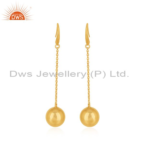 Handmade Gold Plated Silver Chain Earrings Jewelry Manufacturer