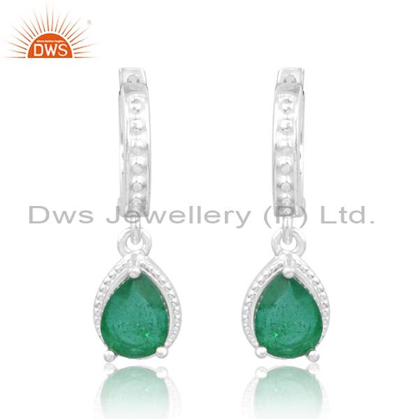 Doublet Zambian Emerald Quartz Earrings for Women