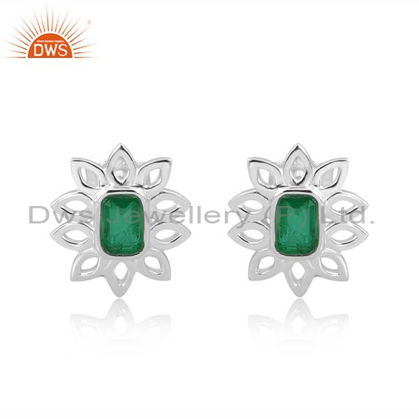 Doublet Zambian Emerald Quartz: Premium Gemstone Studs