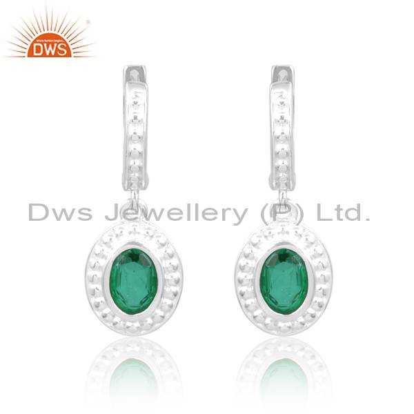 Sparkling Zambian Emerald Quartz Earrings: Perfect for Girls