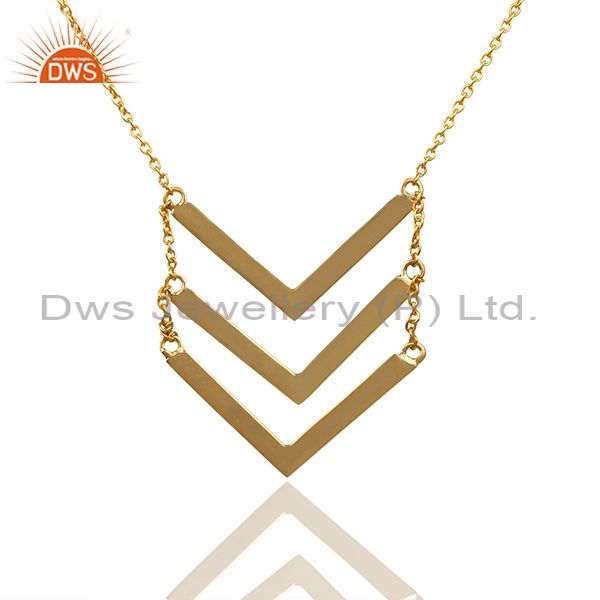 Handmade 925 sterling silver gold plated chain pendant manufacturer