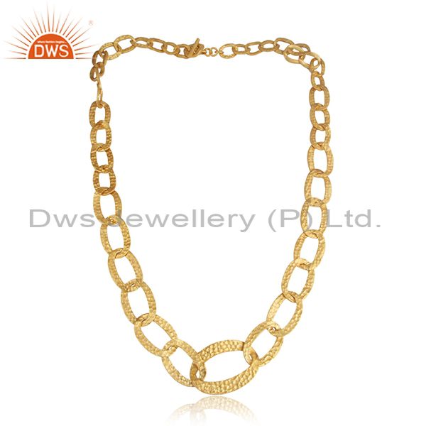 Handmade Gold Plated 925 Silver Entwined Opera Necklace