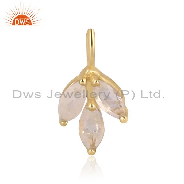 Solid 925 silver gold plated gemstone jewerly findings manufacturer