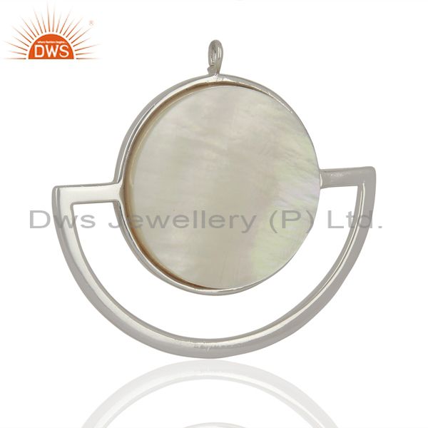 Mother of pearl gemstone sterling silver pendant jewelry manufacturer