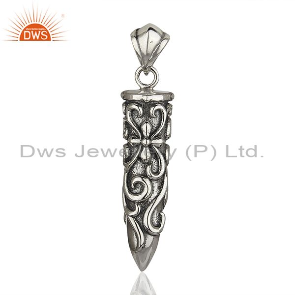 Designer 925 sterling silver oxidized handcrafted pendant wholesale