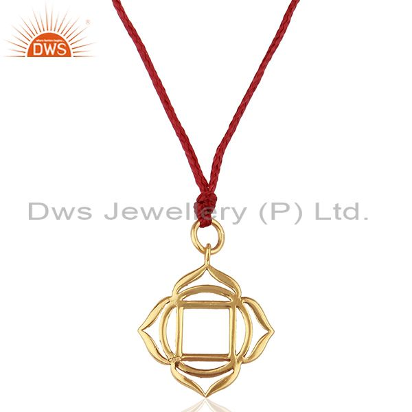 Muladhara roots 925 sterling silver silk thread wholesale pendant and necklace