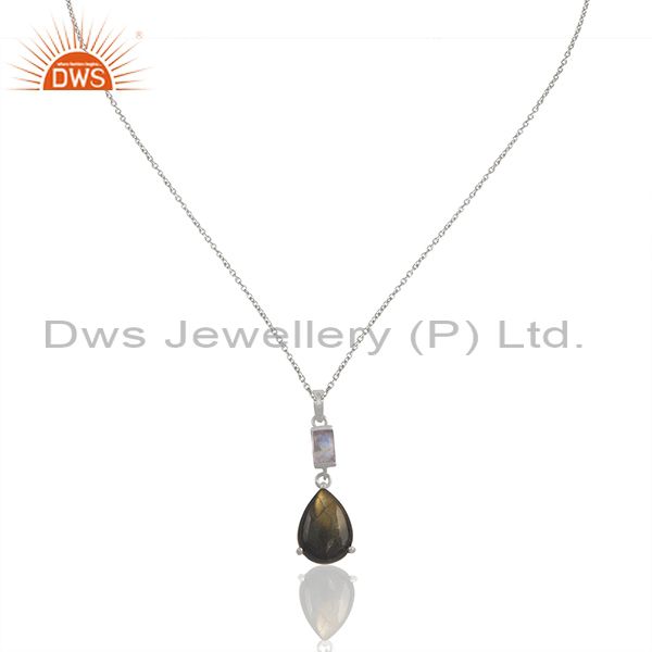 92.5 sterling fine silver multi gemstone pendant manufacturers