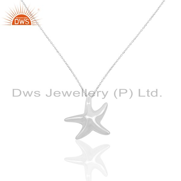 Handmade 925 sterling silver lucky star fish charm pendant manufacturers india
