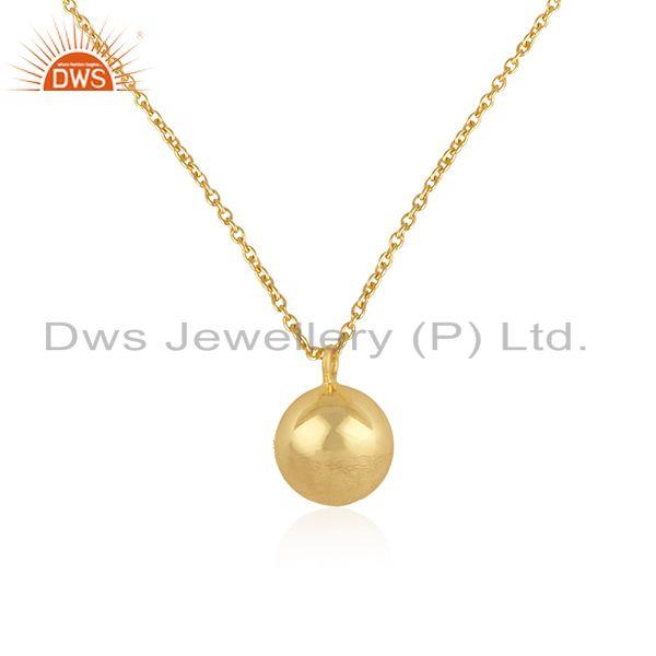 Wholesale plain silver designer gold plated chain pendant jewelry