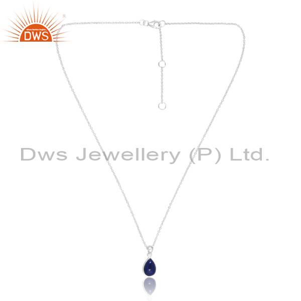Exquisite Lapis Necklace: Handcrafted 925 Silver