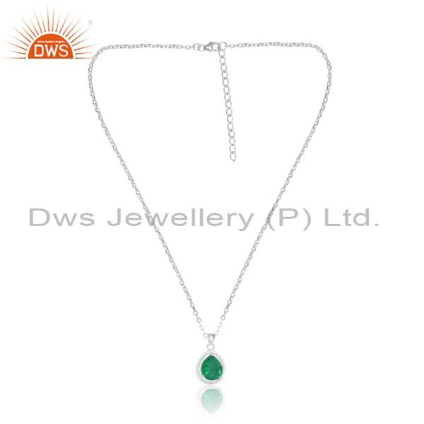 Doublet Zambian Emerald Quartz Necklace - Green Gems Pendant