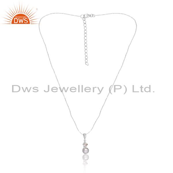 Crystal Quartz and Pearl Necklace for a Timeless Glamour