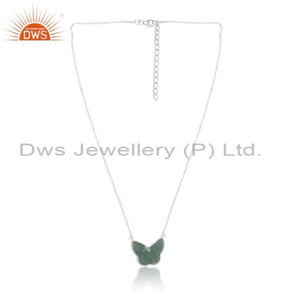 Green Quartz Butterfly Necklace - Perfect for Her!