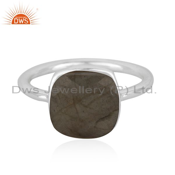 Labradorite Gemstone Fine Sterling Silver Handmade Ring Manufacturer India