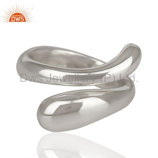 Stylish And Curvy Snake 92.5 Sterling Silver Ring Wholesale Jewelry