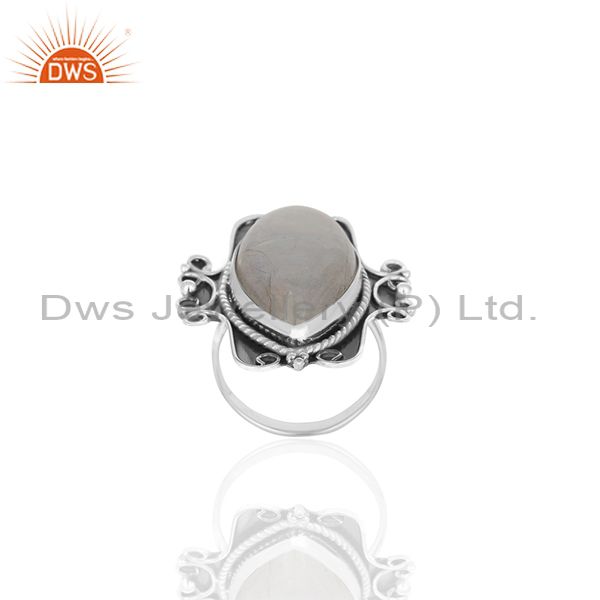 Indian Handmade 925 Silver Oxidized Moonstone Women Ring Manufacturer