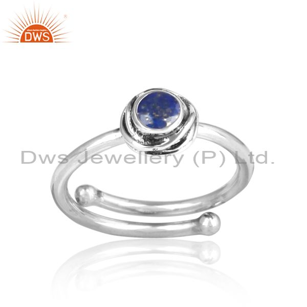 Cool Blue Lapis Set Sterling Silver Ring For All Sizes